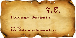 Holdampf Benjámin névjegykártya